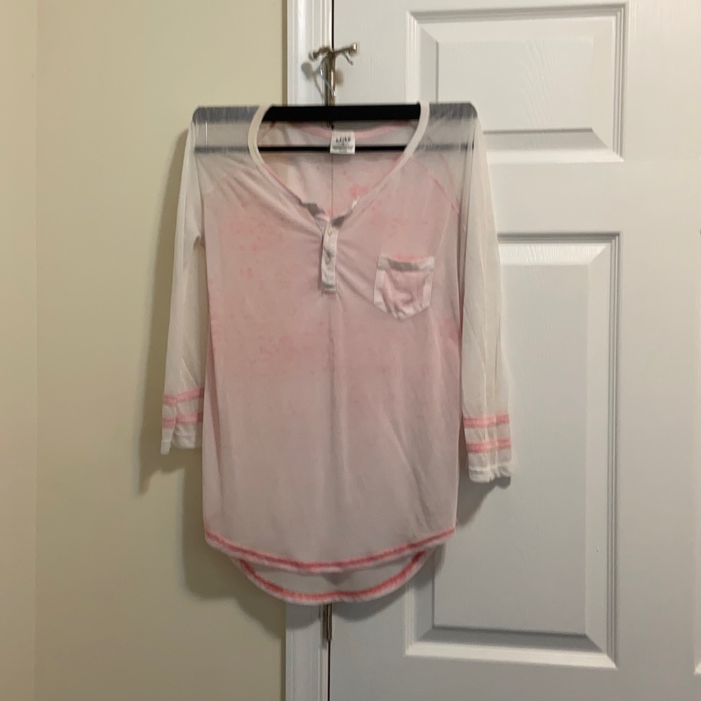 Pink see through top